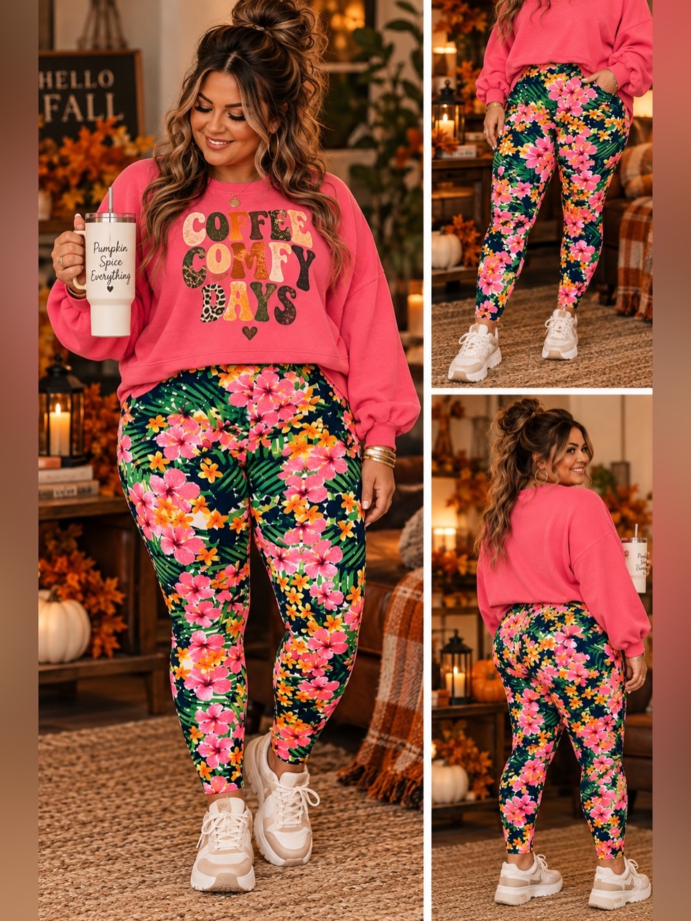 LULAROE Tropical Print Leggings